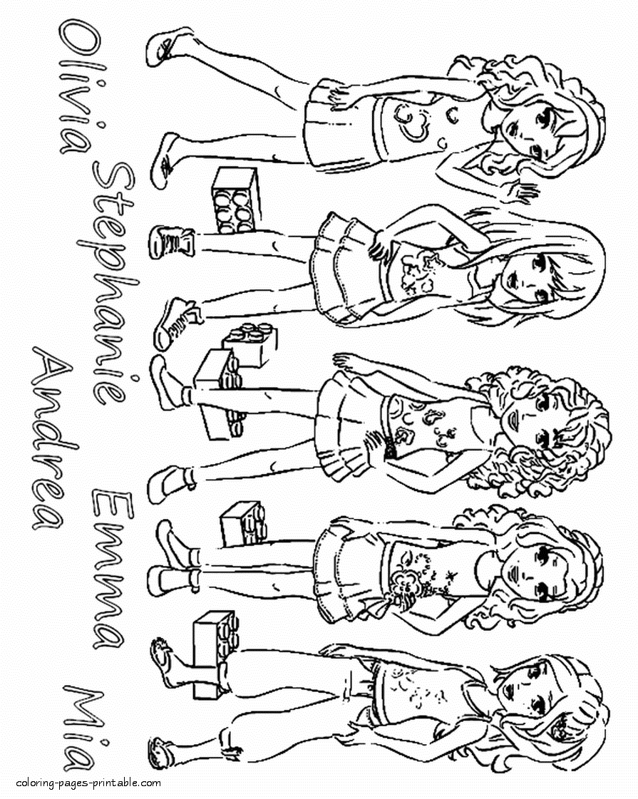 lego friends coloring pages images