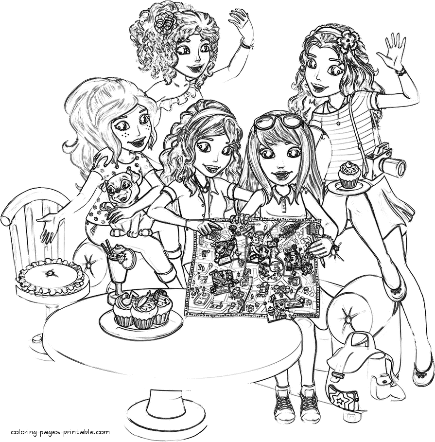 Coloring pages of Lego Friends || COLORING-PAGES-PRINTABLE.COM