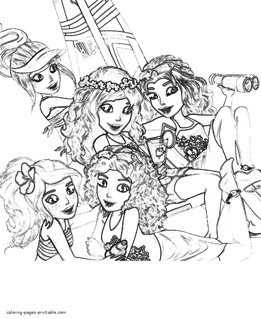 Lego girls Friends coloring pages printable