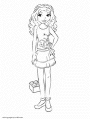 Lego Friends Emma free coloring page