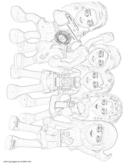 Coloring page from Lego Friends animated series for girls