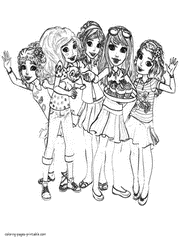 Coloring pages for girls. Lego Friends film
