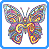 Coloring pages with butterflies for adults
