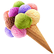 Ice cream coloring pages. Food