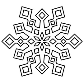 Template of a paper snowflake