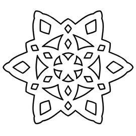 Easy paper snowflake template