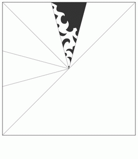 Snowflake cutting template from paper