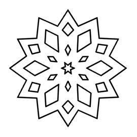 Paper snowflake templates