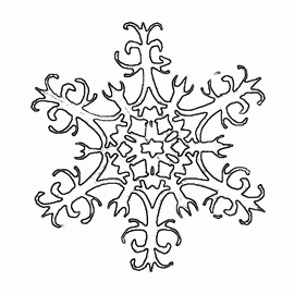 Snowflake cut out template