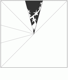 Snowflake folding template for holidays