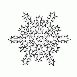 A4 Snowflake template to cut out