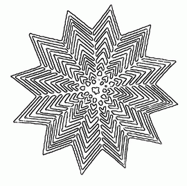 Snowflake cutout template