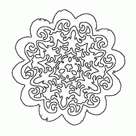 Paper snowflake pattern template