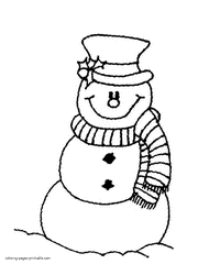 Snowman Coloring Pages Free Printable Pictures For Kids