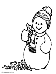 Snowman Coloring Pages. Free Printable Pictures For Kids.