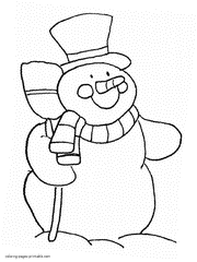 Snowman Coloring Pages. Free Printable Pictures For Kids.