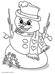 Snowman coloring pages for free