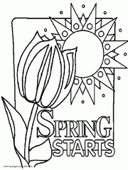 Printable spring coloring pages for free