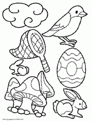 Spring coloring pages for preschoolers