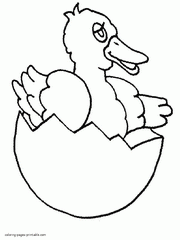 Duck Hatching coloring pages of spring