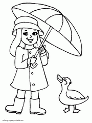 Spring clothes coloring pages