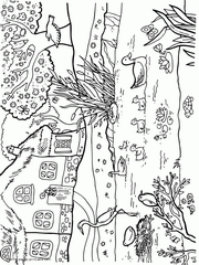 Spring animals and birds coloring pages