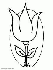 Spring flower printable coloring page