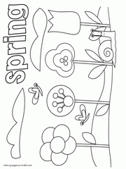 Spring coloring pages free for toddlers and preschoolers