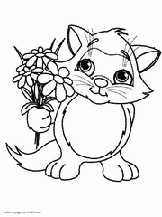 Coloring pages spring flowers bouquet