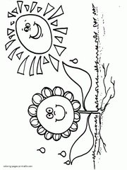 Sunflower coloring page to print out