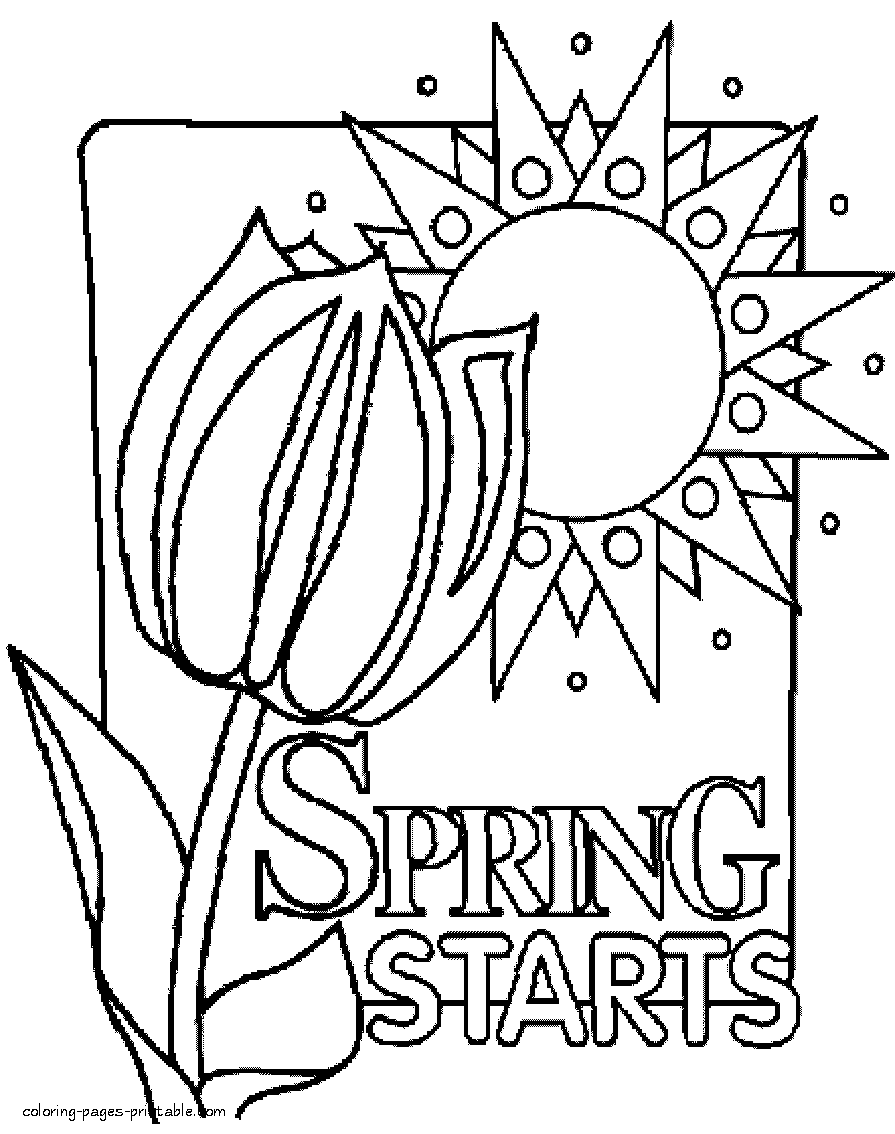 Printable Spring Coloring Pages || Coloring-Pages-Printable.com