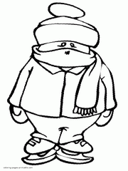 Skater - coloring pages winter sport