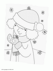 Snow flakes coloring pages for kids