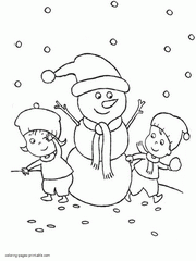 Preschool winter free coloring pages