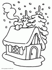 Winter colouring pages for kids