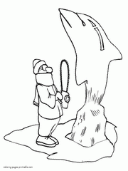 Ice sculpture - coloring pages of winter activities