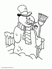Printable wintertime coloring pages