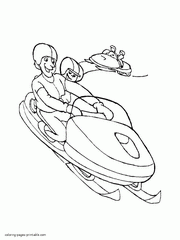 Snowmobile coloring sheets to free print
