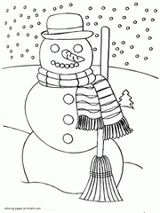 Paint a snowman with pencils
