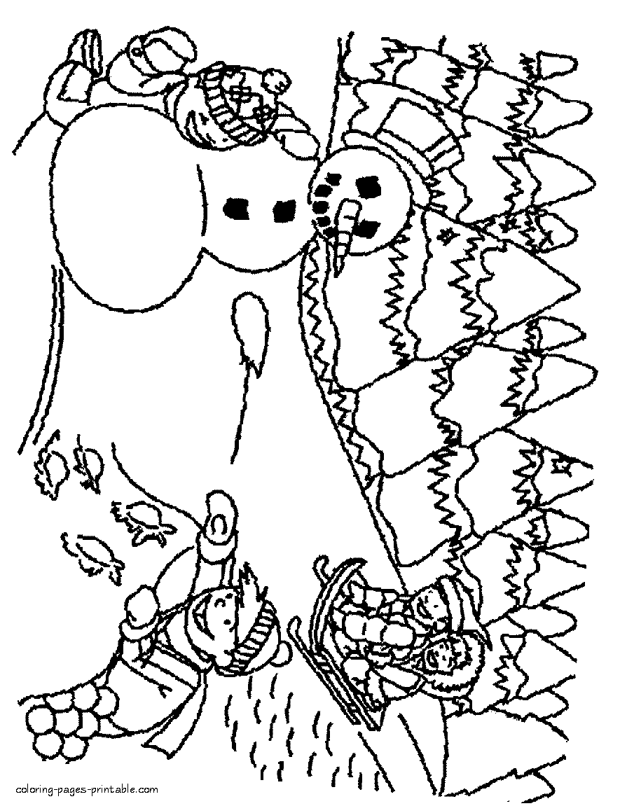 Download Winter colouring pages || COLORING-PAGES-PRINTABLE.COM