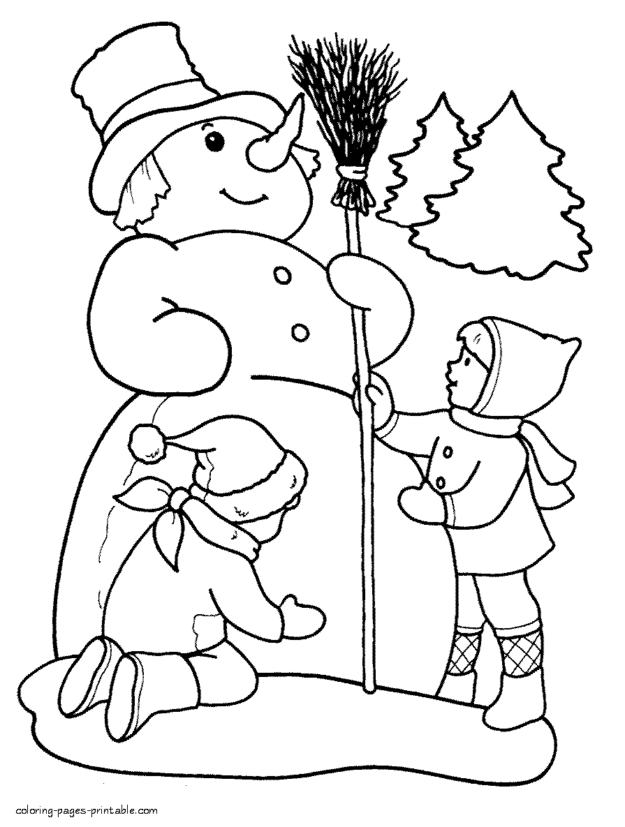 coloring pages for winter coloring pages printablecom