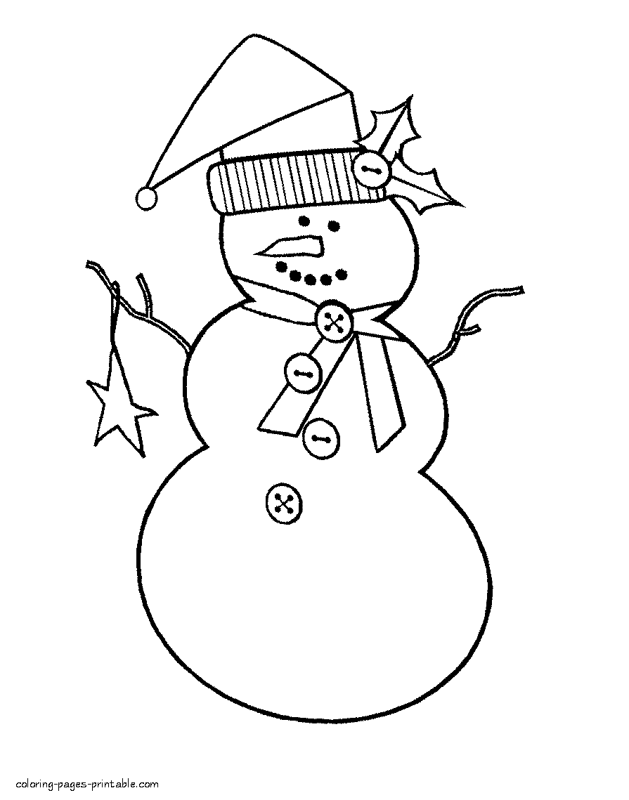 Free winter coloring pages printable || COLORING-PAGES-PRINTABLE.COM