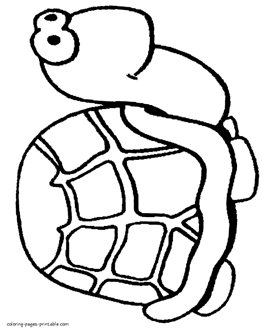 Preschool coloring books. Turtle || COLORING-PAGES ...