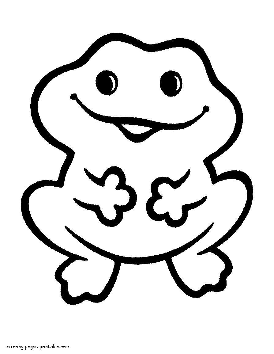 Colouring pages for toddlers. Print the frog