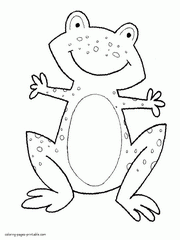 Preschool coloring pages. Frog to print