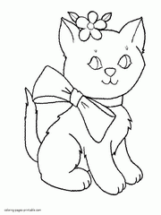 Animals colouring for toddlers. Kitten