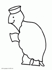 Another turtle coloring page for kids and toddlers