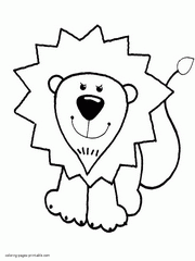 Lion free coloring pages for preschool