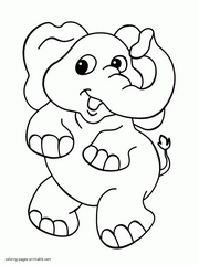 Coloring pages preschool. Elephant for kids