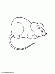 Free printable preschool coloring pages about animals. Mouse